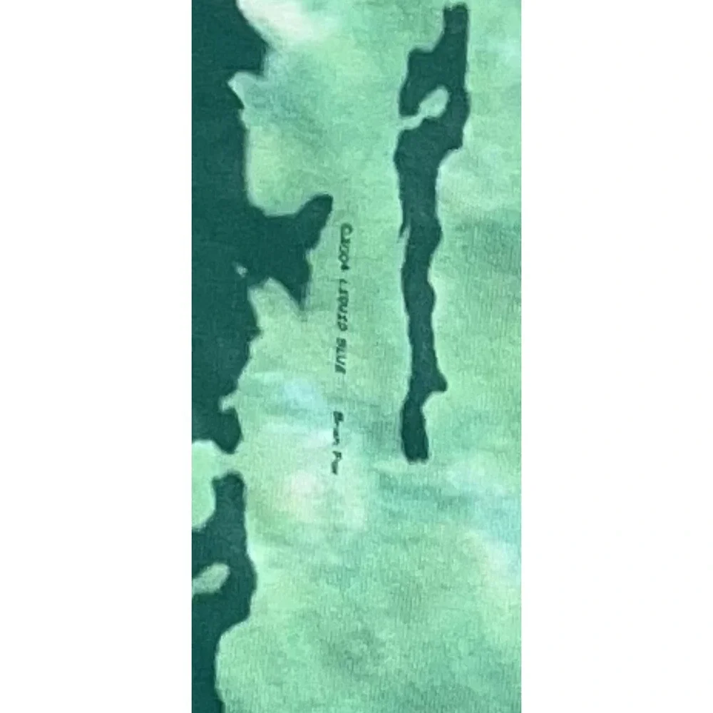 VTG Liquid‎ Blue T Shirt Men's 2XL XXL 2000s Watermelon AOP Tie-Dye Tee Made USA
